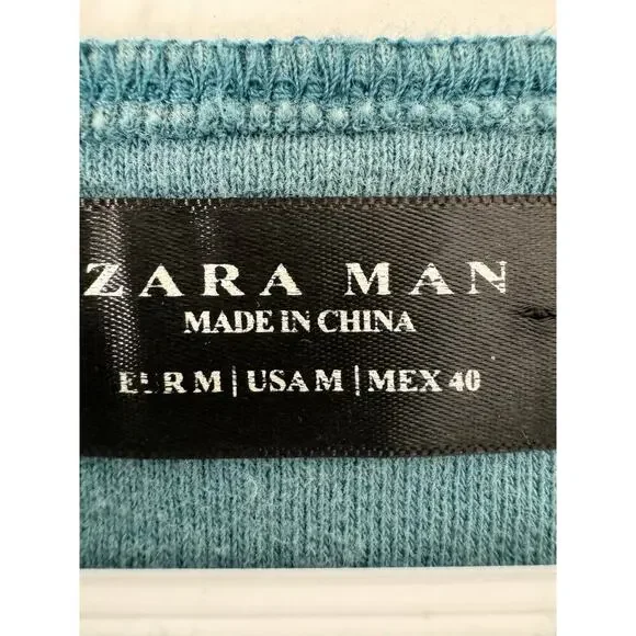 Zara Men's Short Sleeve Crewneck Sweatshirt Oversized M - Picture 6 of 6